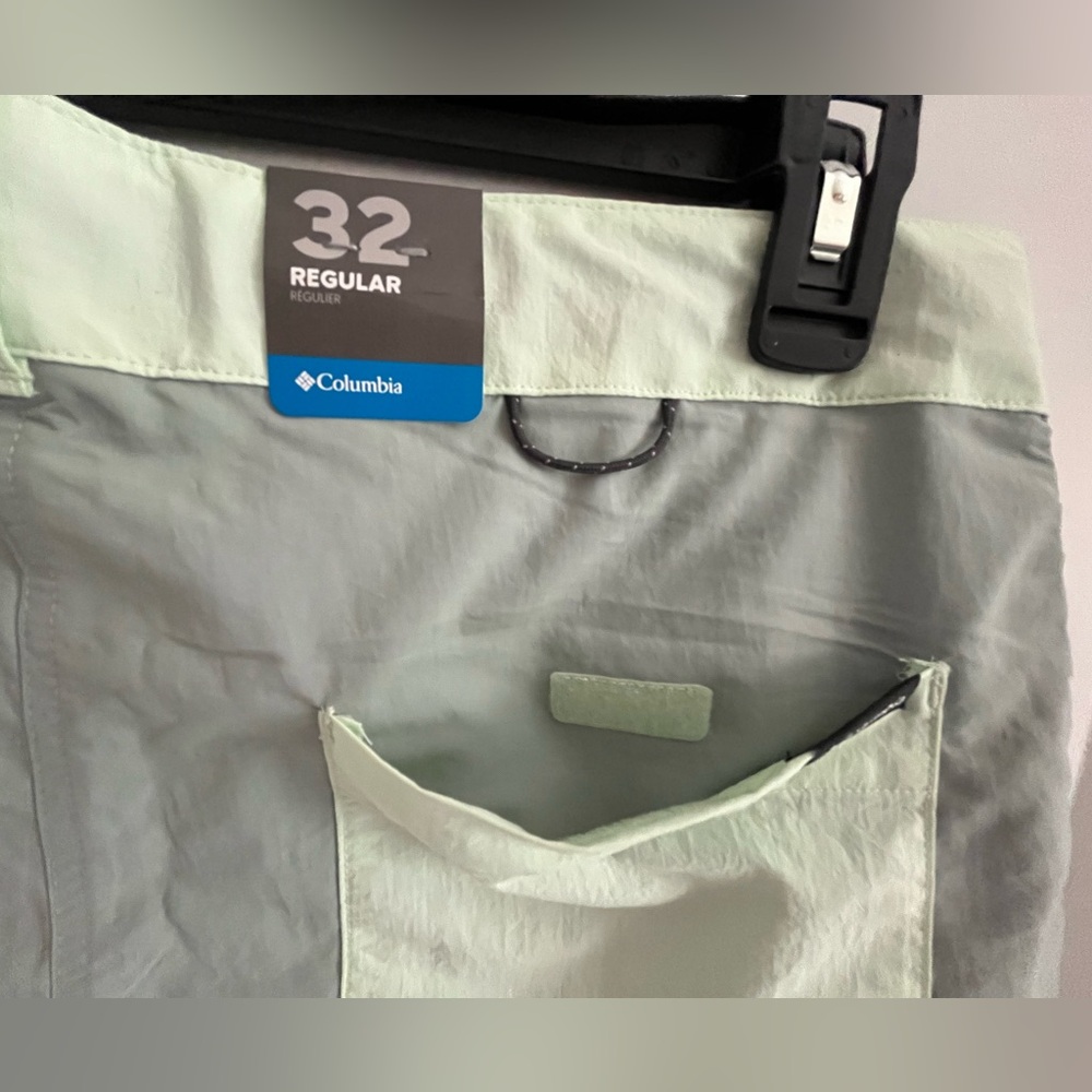 Columbia Summerdry Unlined WaterRepellent ColorBlock Adjustable Belt Nylon Short - Picture 9 of 12